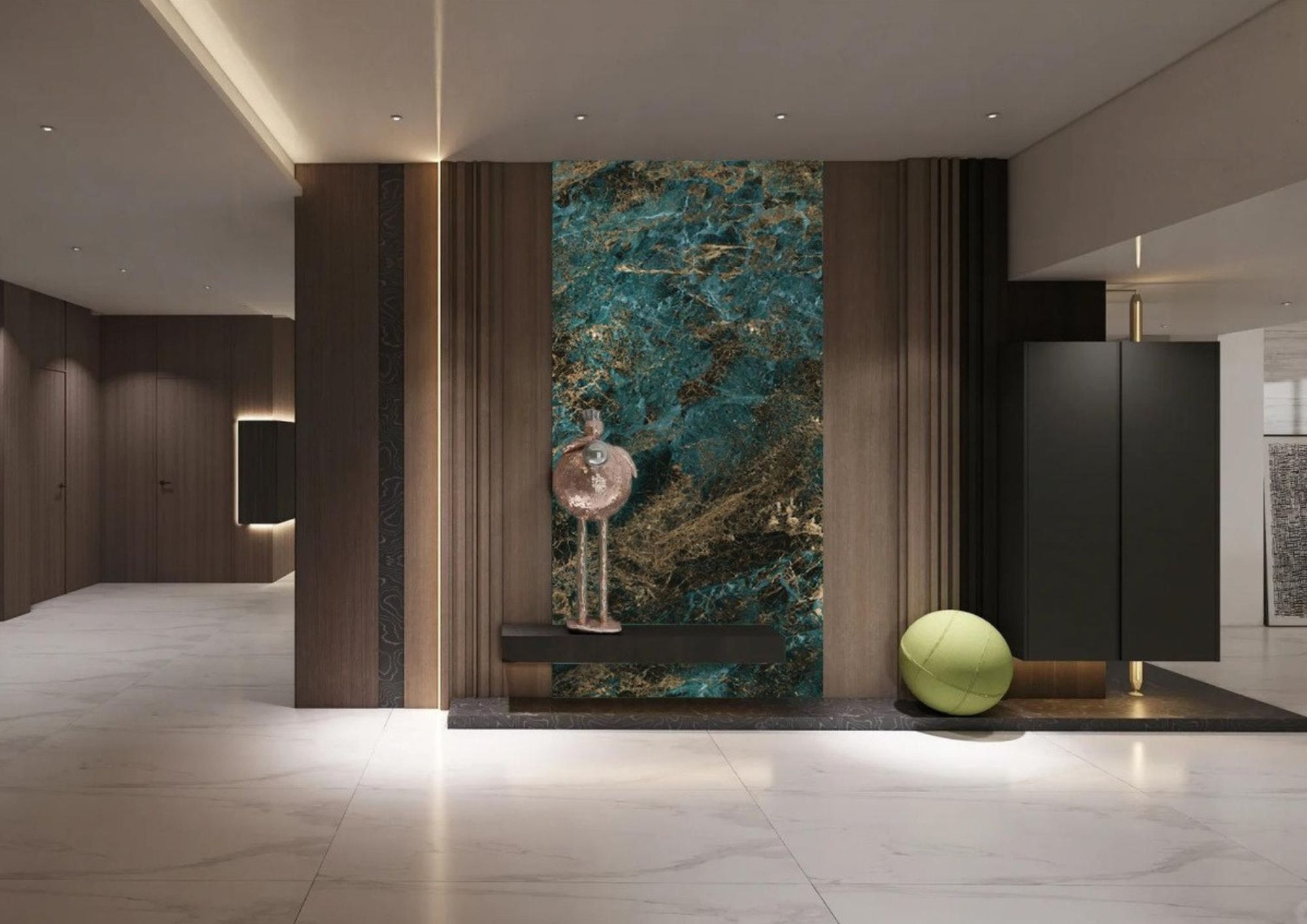 Decorative Corridor Wall Cladding with PETG Panels